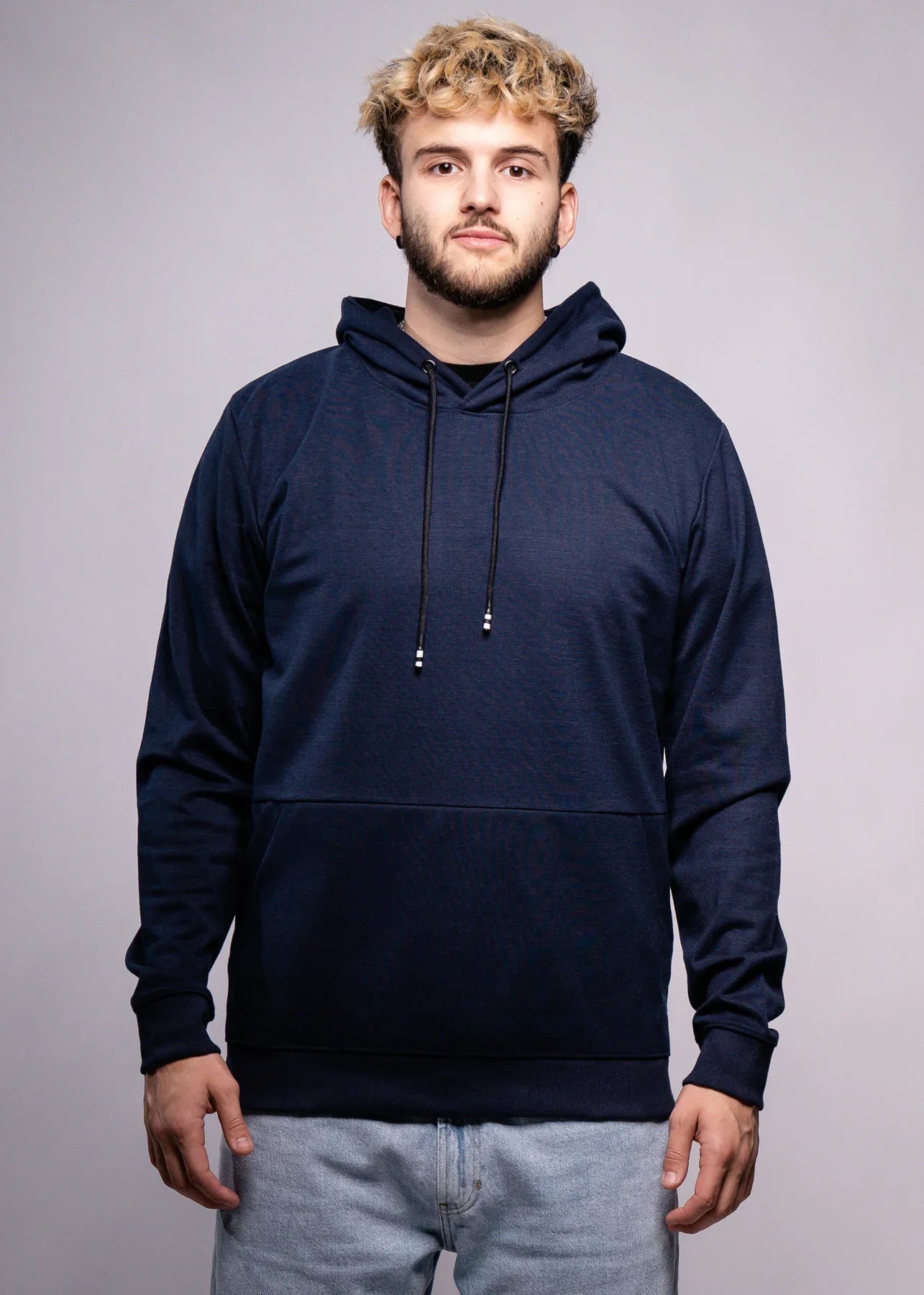 Navy Blue Tech Hooded SweatShirt