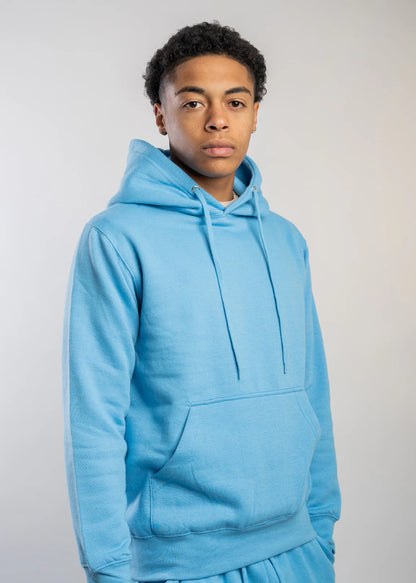 Sky Blue Heavy Blend Fleece Hooded Sweatshirt