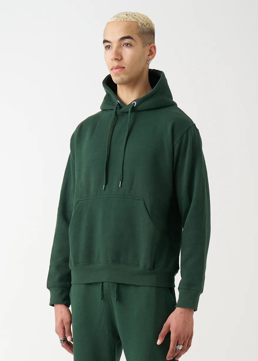 Hunter Green Heavy Blend Fleece Hooded Sweatshirt