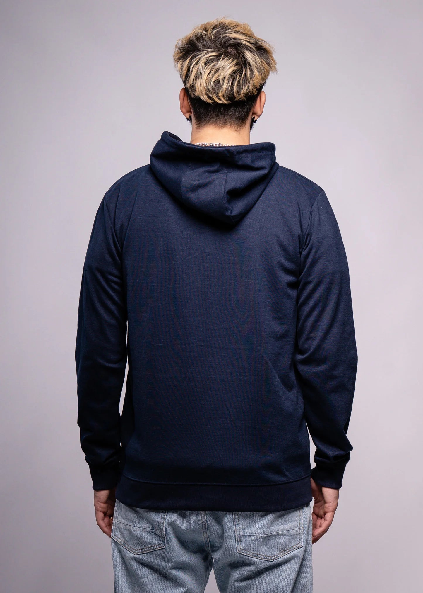 Navy Blue Tech Hooded SweatShirt