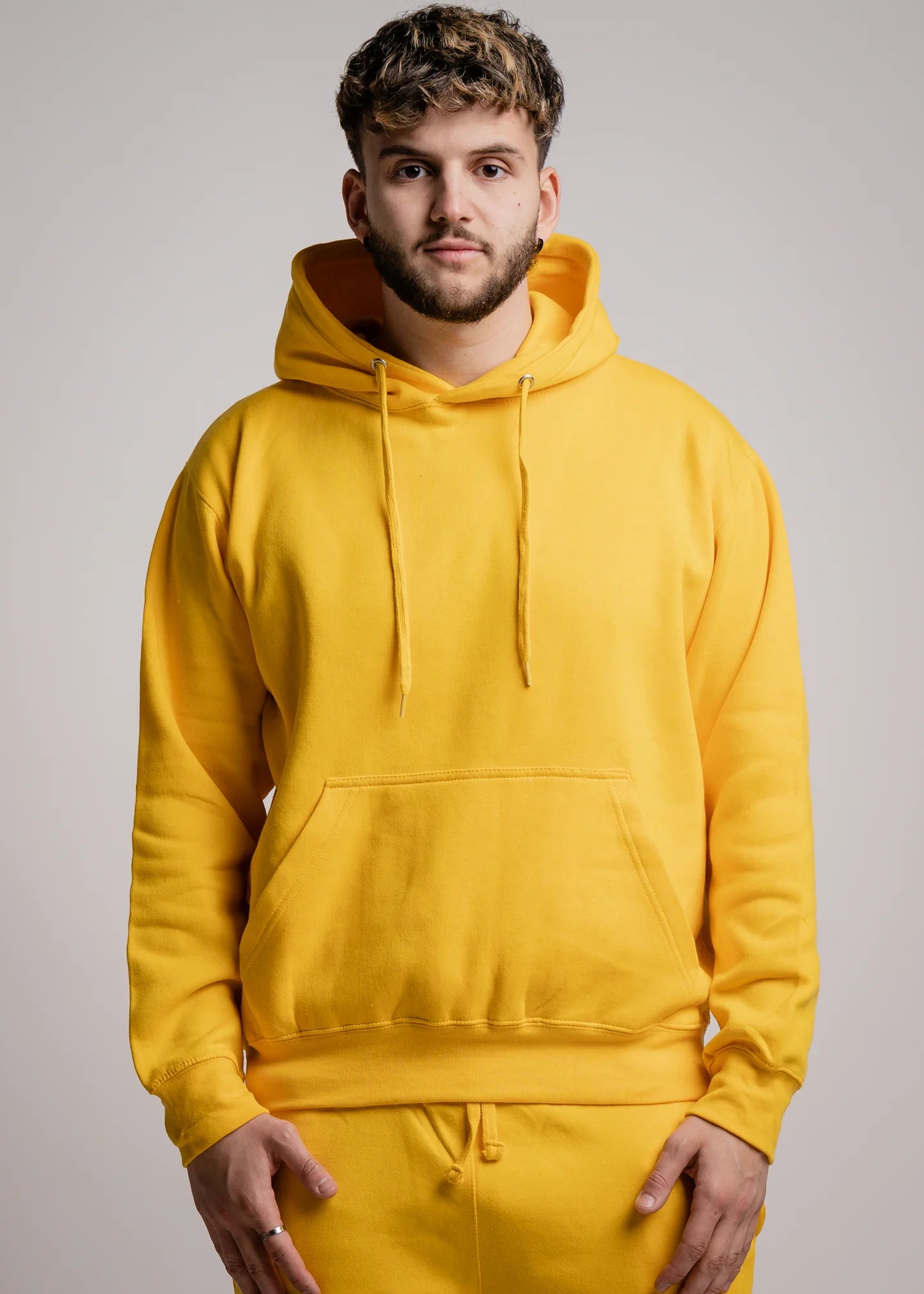 Yellow Heavy Blend Fleece Hooded Sweatshirt