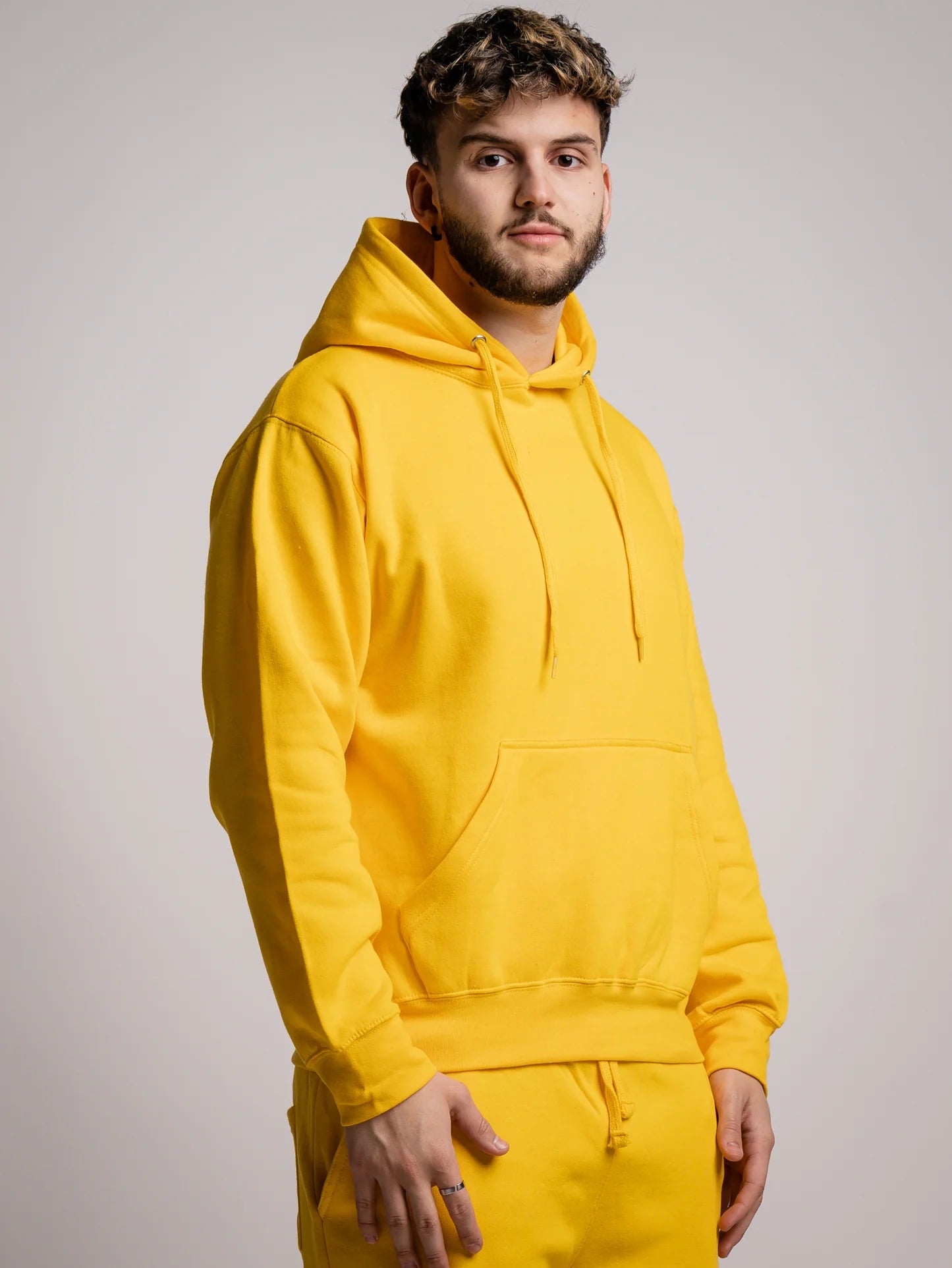 Yellow Heavy Blend Fleece Hooded Sweatshirt