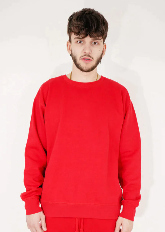 Red Heavy Blend Fleece Crew-Neck SweatShirt