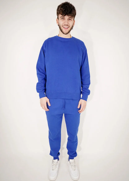 Royal Blue Heavy Blend Fleece Crew-Neck SweatSuit