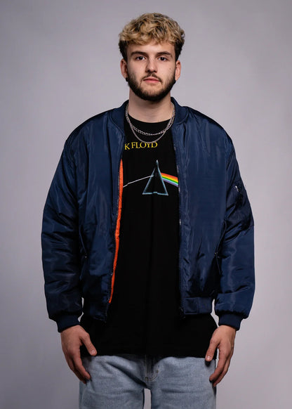 Navy Blue Bomber Jacket