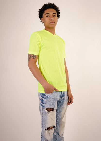 Yellow Combed Cotton T-Shirt