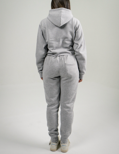 Gray Crop Top SweatSuit