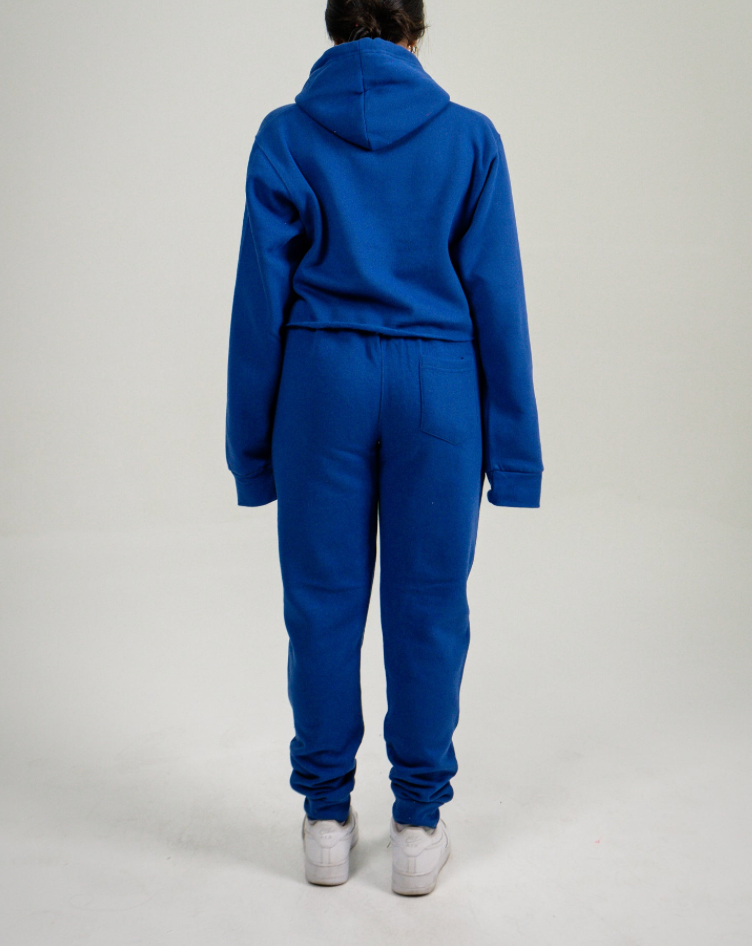 Royal Blue Crop Top SweatSuit