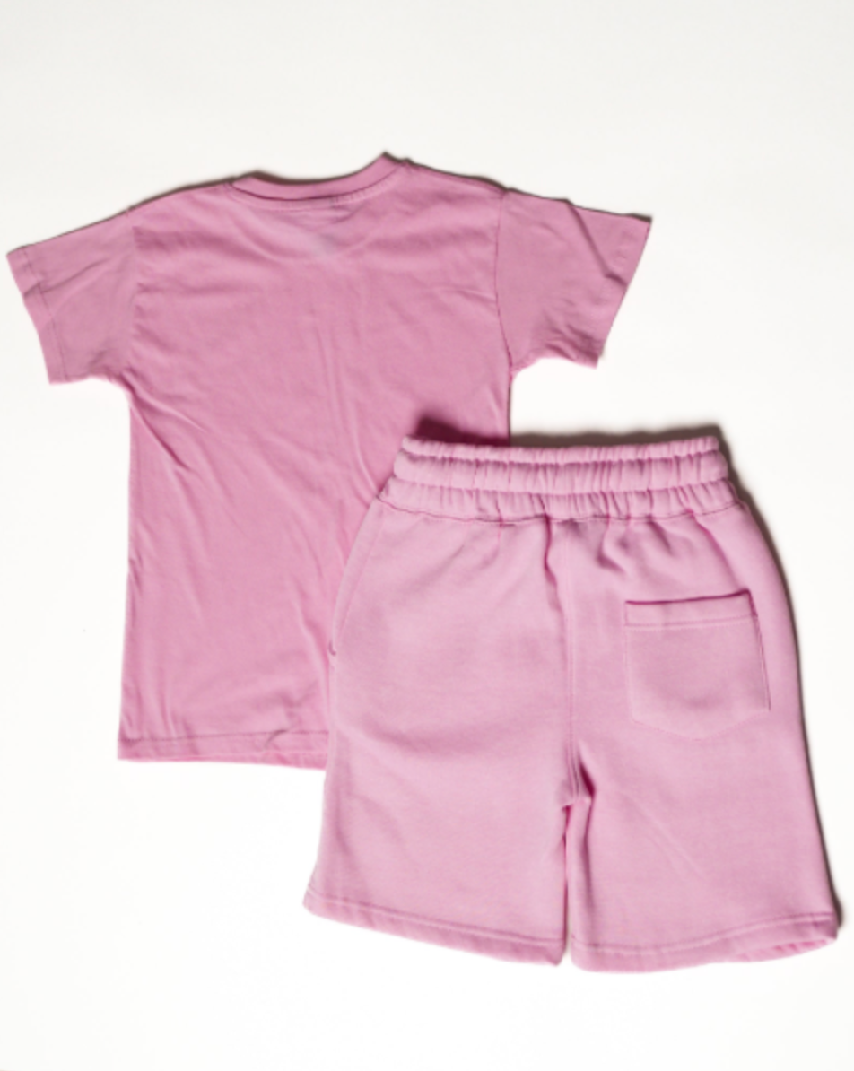 Light Pink Kids Short Set