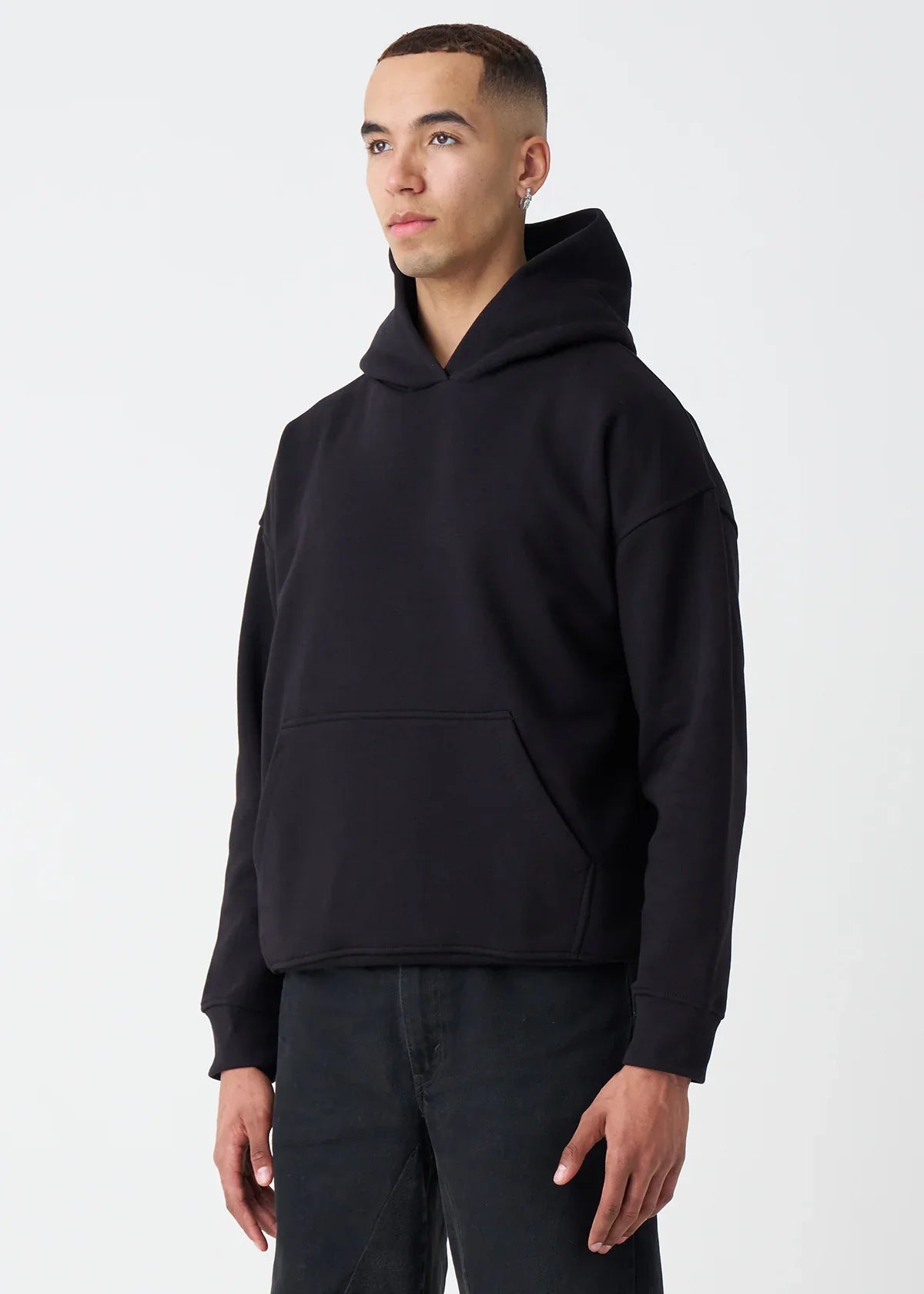 Black Oversized Heavy Blend Fleece Hoodie