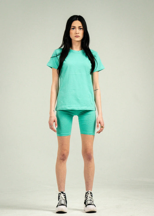 Mint Biker Short Sets